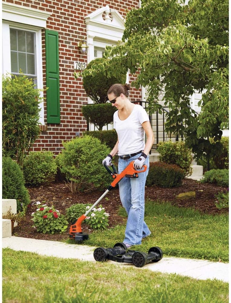 BLACK+DECKER Combination String Trimmer, Lawn Mower, and Edger, Cordless 3-in-1 (MTC220)