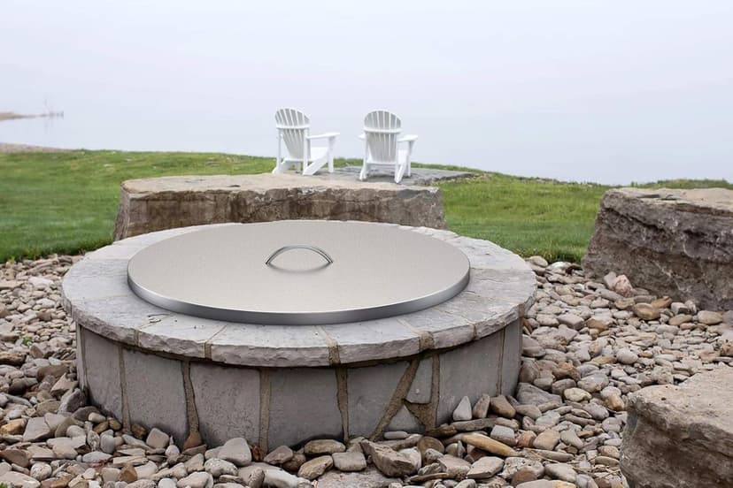 Stanbroil 28" Stainless Steel Fire Pit Cover Fits 25" Inch Round Drop-in Fire Pit Pan and 24" Round Flat Fire Pit Pan