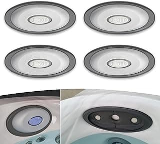 2472-824 Spa Oval Pillow Insert + Back Mount with LED Compatible Insert Fit for 2014+ Jacuzzi J-300 Series hot tubs (4-Pack)