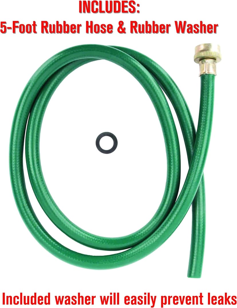 LDR Industries 504 1300 Garden Dehumidifier Drain Hose, 5ft, Green Rubber Finish, 5 feet