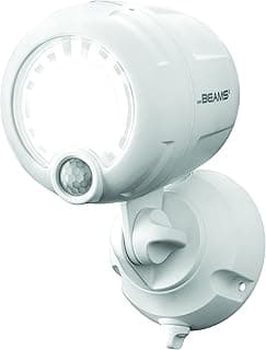 Beams MB360XT 200 Lumen Wireless Battery Operated Powered Motion Sensing LED Spotlight, 1-Pack, White