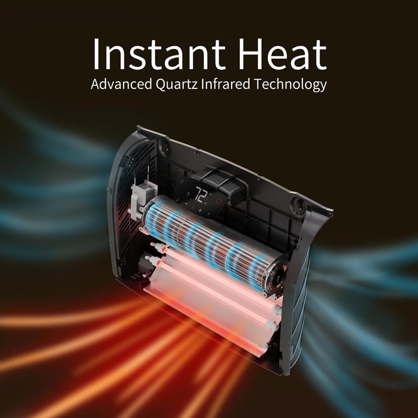 Heat Storm HS-1500-PHX-WIFI Infrared Heater, Wifi Wall Mounted