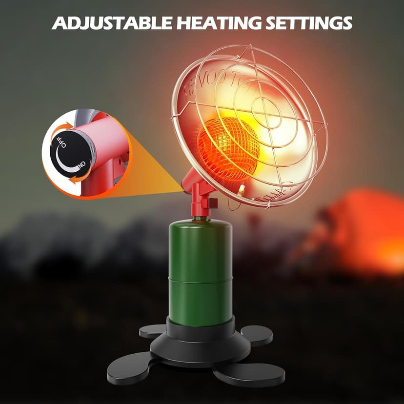 Propane Heater - 6200 BTU Portable Tent Heater, Camping Gas Heater and Stove