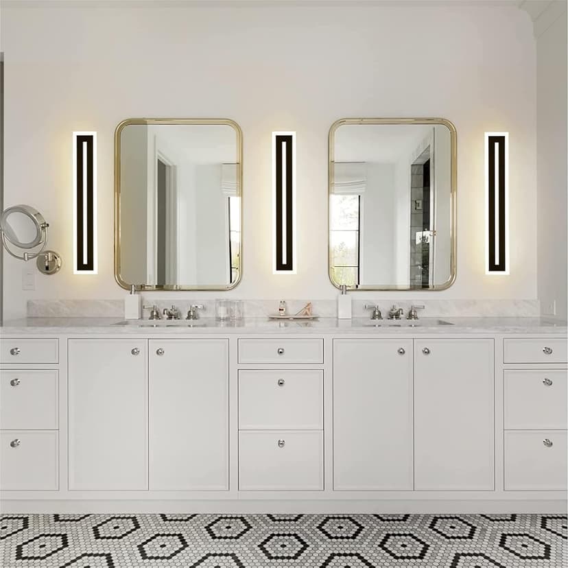 LED Long Wall Light Outdoor Wall Mounted Modern Lighting Fixture IP65 Waterproof Outdoor Wall Light, Suitable for Courtyard/Exterior Wall/Patio(6000K White Light, 23.6inch)