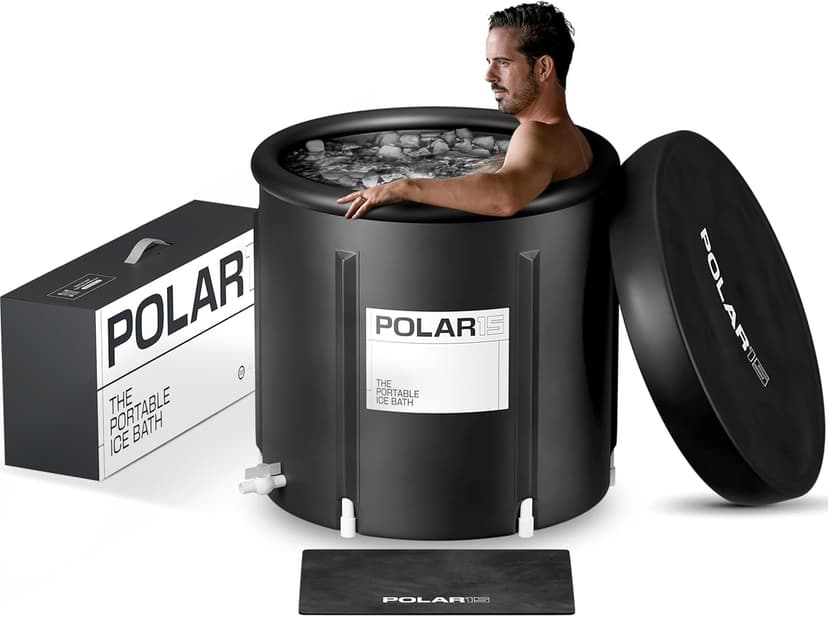 Premium Portable Ice Bath Tub for Athletes – 99-Gallon Cold Plunge Pool with Easy Drainage System – Durable PVC, Foam, and Nylon Layers – Tear-Resistant and Waterproof for Muscle Recovery