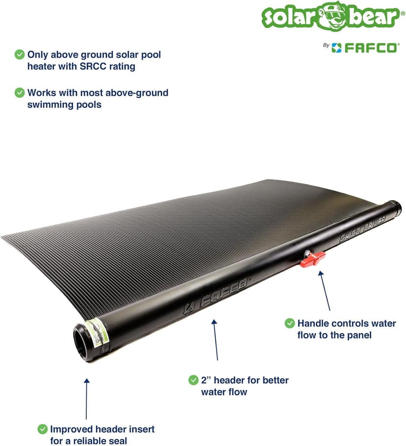 The Original Solar Bear with Starter Kit from Quality Above Ground Swimming Pool Solar Heaters from an Industry Leader. (4 ft. x 20 ft.)