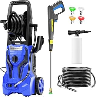 Electric Pressure Washer - 5000PSImax 3.2GPM ZHUOLIN Power Washer for Cars Washing with 25FT Pressure Hose, Blue
