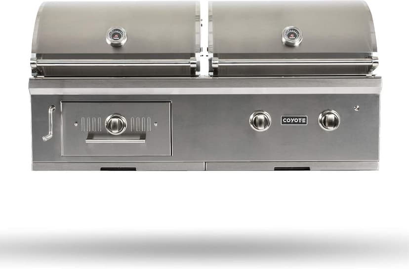 Coyote 50-Inch Built-in Natural Gas/Charcoal Dual Fuel Hybrid Grill - C1HY50NG