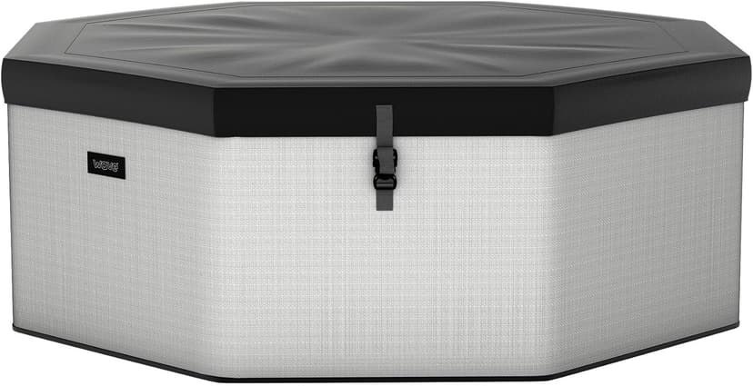 Como 6 Person Eco Foam Hot Tub | Portable Outdoor Spa with Rapid Heating | Durable PVC Material | Easy Setup | Ideal for Garden and Patio Relaxation | Graphite Gray