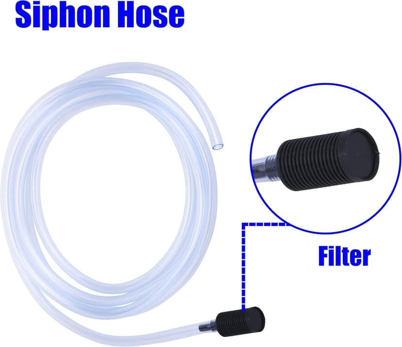 PWACCS Pressure Washer Siphon Hose with Filter, Downstream Soap Chemical Injector Parts for Power Washing, 10 Feet, 2 Filters