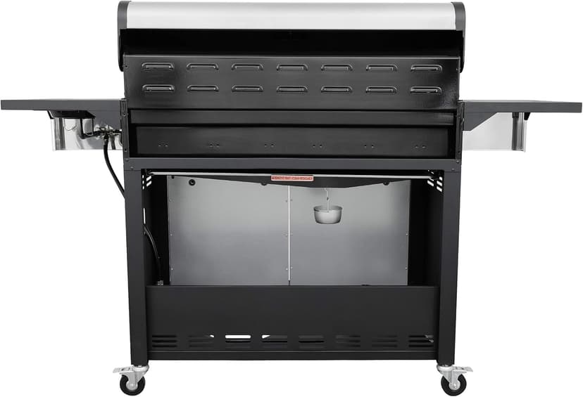 Kenmore 6-Burner Propane Gas BBQ Grill with Side Burner, 73,000 BTUs, Stainless Steel Cabinet Grill with Cast Iron Grates for Outdoor Cooking, Backyard BBQ, Patio, Large Parties