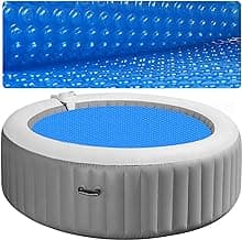Solar Hot Tub Spa Bubble Cover Blanket for 6 7 Ft Round Inflatable Hot Tub Spa Pool Thermal Insulation Floating Bubble Wrap Covers Blankets(6 Ft)