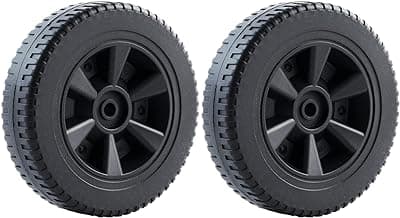7 Inch 70-05-104 DGF493BNP DGH474CRP Wheels Replacement Parts for Dyna Glo Grill Wheels DGF510SBP DGH450CRP DGH450CRP-D DGH450CRP-D DGB494SPB Plastic Black Gas Grill Wheel Replacement 2 pcs