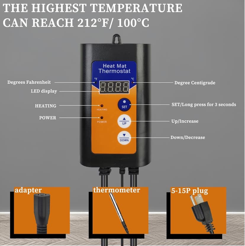 1500W Titanium Fully Submersible, Portable Electric Hot Tub immersion Water Heater with Thermostat, GFCI Leakage protection for pool, Bathtubs, Buckets, baptistry, Saltwater Most of Liquid