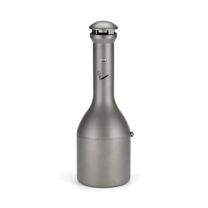 Rubbermaid Commercial Products Infinity Metal Smoker's Pole, Silver, Round for Cigarette Disposal, Outdoor Ashtray For Bars/Restaurants/Offices/Malls