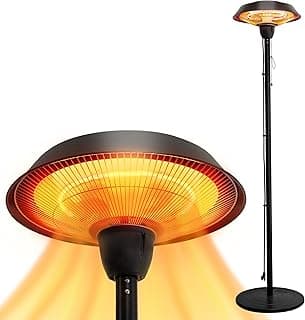 Indoor & Outdoor 1500W Electric Infrared Patio Heater, Waterproof & Tip-Over Protection, Perfect for Garden, Balcony