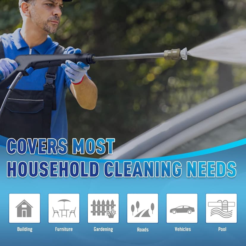 Electric Pressure Washer 5000PSI-Max 3.6GPM Power Washer Touch Screen Adjustable Pressure,4 Nozzles and 500ml Foam Cannon Power Washer Cleaning for Patio