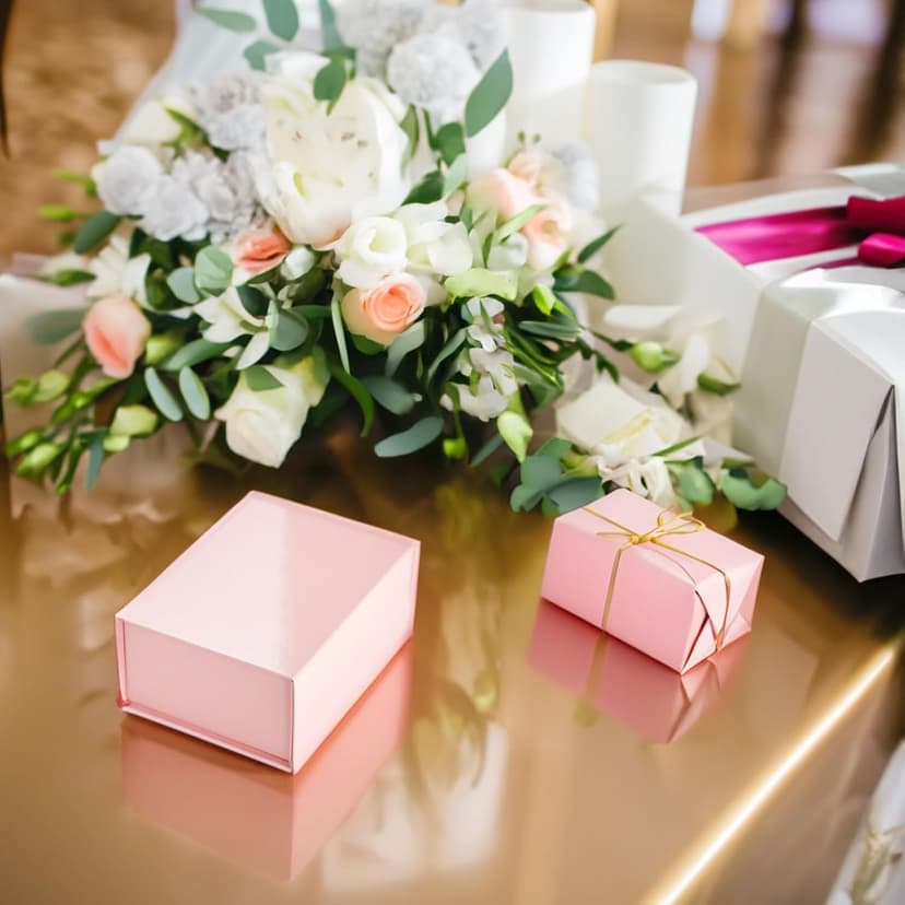 Stockroom Plus 6 Pack Magnetic Gift Boxes with Lids, 9.5 x 7 x 4 Inches for Birthday, Wedding, Groomsman and Bridesmaid Proposal Box (Pink)