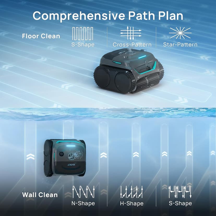 (2025 New) WYBOT C2 Vision Robotic Pool Vacuum with AI Camera, Ultra-Fine Filtration Pool Cleaners for Inground Pools, Comprehensive 8 Mode, Wall Climbing, Brushless Motor, Smart Navigation, Gray