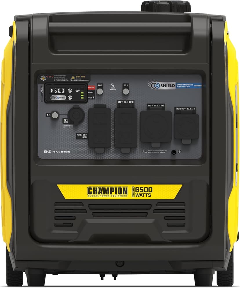 Champion Power Equipment 6500-Watt RV Ready Portable Inverter Generator with Quiet Technology and CO Shield