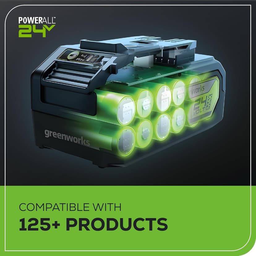Greenworks 48V (2x24V) 17" Brushless Mower+12" String Trimmer +320CFM Blower,(2) 4.0Ah Batteries and 2A Dual Port Charger