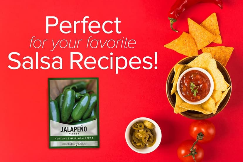 Gardeners Basics, Jalapeno Pepper Seeds for Planting Heirloom Non-GMO Jalapeno Peppers Plant Seeds for Home Garden Vegetables Makes a Great Gift for Gardeners