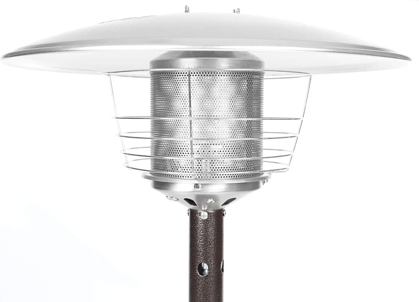 Fire Sense 61322 Portable Patio Heater Outdoor Tabletop Lightweight Propane 10,000 BTU Auto-Shutoff Valve ODS Compliant - Hammer Tone Bronze