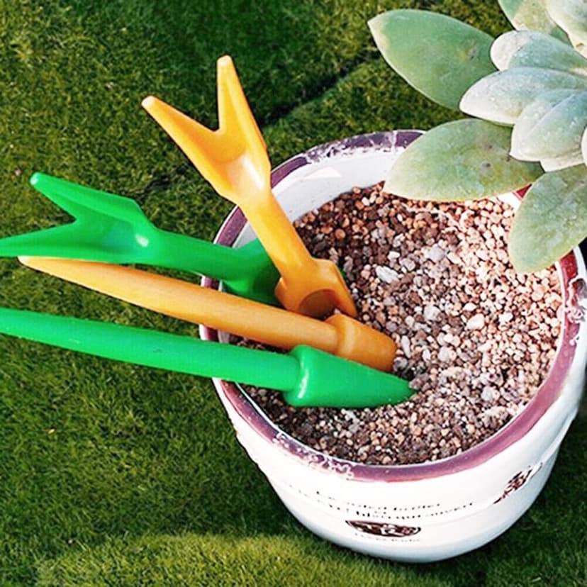 Mini Garden Hand Succulent Transplanting Tools,Widger Plastic Seedlings Dibber Sowing Digging Mini Gardens Hands Tools for Home Garden,Pack of 2 Hands Tools