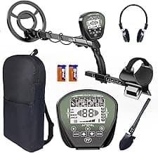 Metal Detector for Adults Professional, Higher Accuracy Gold and Silver Detector, Metal Detector Waterproof Pinpoint, Bigger LCD, 5 Mode, 10" IP68 Coil, New Advanced DSP Chip, Green