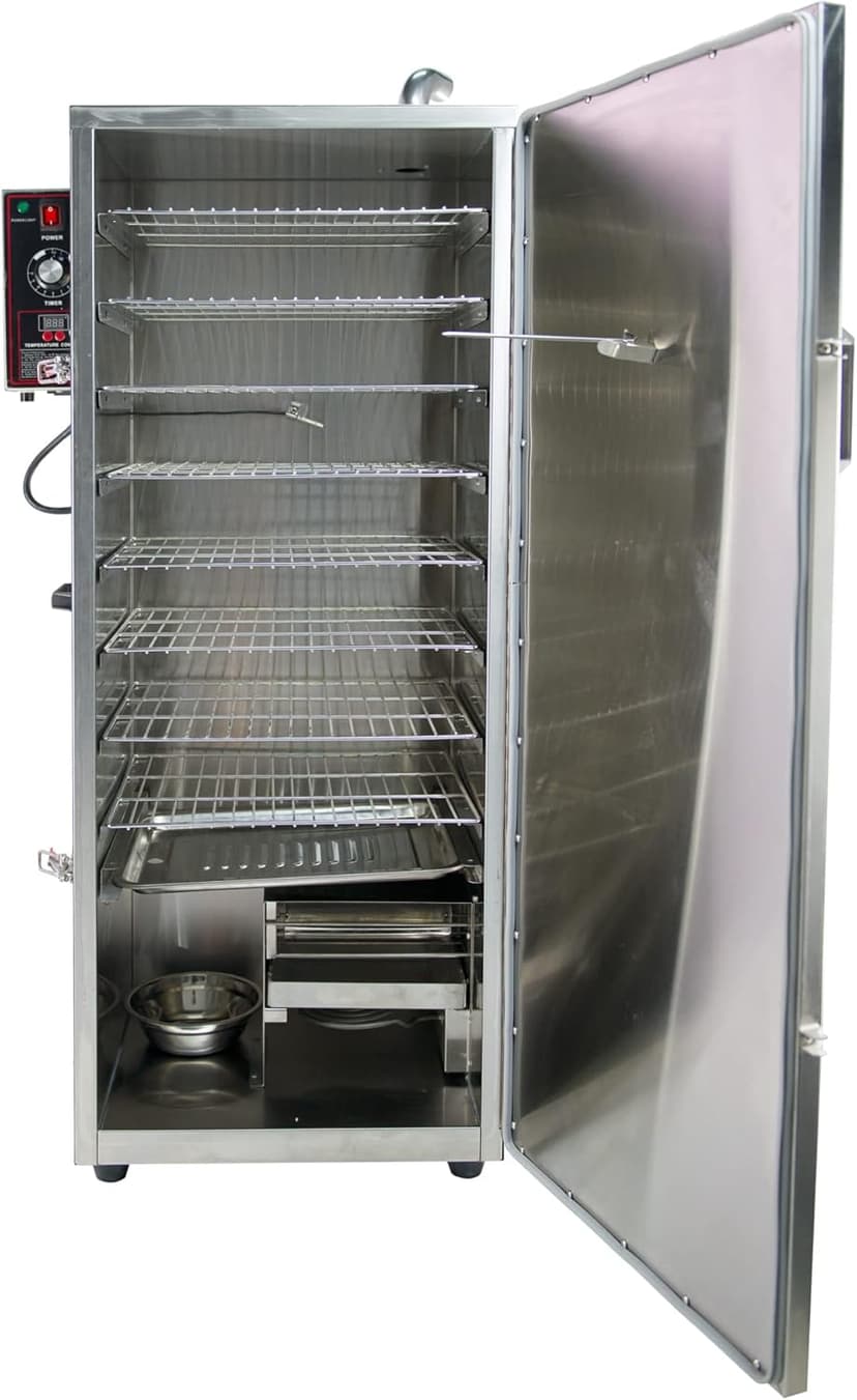 HAKKA Upgraded Commercial Vertical Electric Smoke Oven for BBQ Grill Outdoor Indoor Home Cooking Pastrami, Sausage, Bacon, Smoked Chicken, Smoked Pork (DSH-S50B)