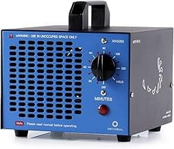 Airthereal MA5000 Commercial Ozone Generator, High Capacity Ozone Machine Odor Removal - Home Air Ionizers O3 Deodorizer for Rooms, Smoke, Cars and Pets, Eliminate Odors up to 2000sq.ft., Blue