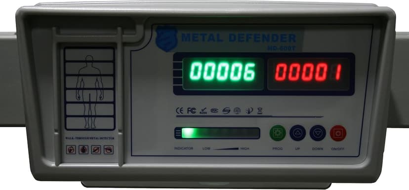 Defense Pro Walk Through Metal Detector, Security Metal Detector 6 Zone