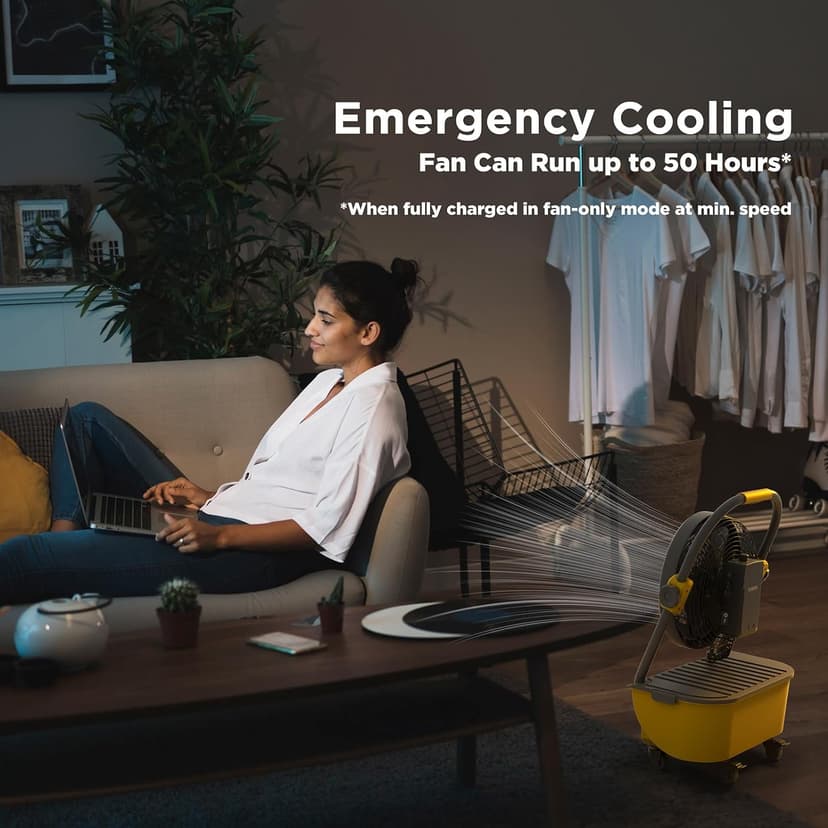 TURBRO Cordless Misting Fan with 11L Tank, High Pressure Spray Nozzles, 15ft Mist Range, Up to 50 Hours Run Time with Rechargeable Battery, 360° Swivel Wheels, Ideal for Patio, Pool and Outdoor Use