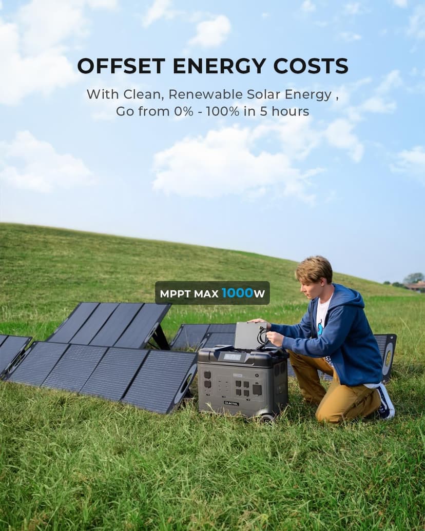 OUKITEL P5000 Power Station 5120Wh, 2200W LiFePO4 Solar Generator, 2.8H to Full Charge, Solar Powered Generator for Emergency, Power Outage, Home Use (Solar Panel Optional)