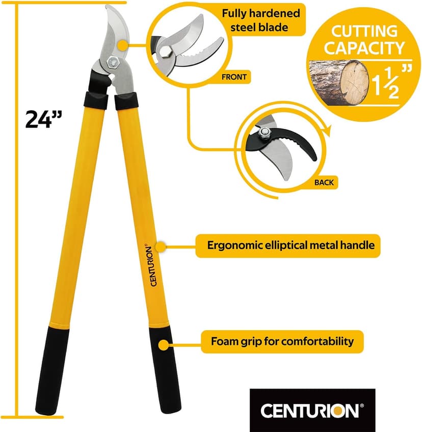 Centurion 1222 3-Piece Lopper, Hedge Shear & Pruner Combo Set, Heavy Duty Tree, Shrub & Bush Care Kit for Lawn, Garden & Yard, Ideal for Indoor & Outdoor Gardening, Branch Cutting & Plant Trimming