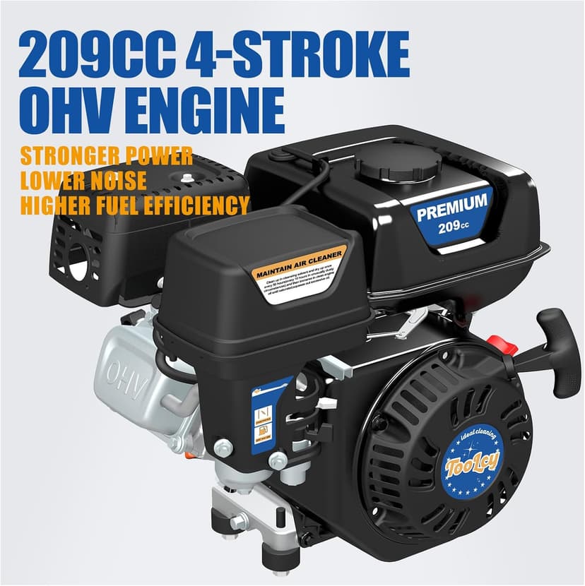 TOOLCY Gas Pressure Washer 3200 PSI & 2.6 GPM, High Performance Engine, Includes Swivel Spray Gun and Wand, 35FT Power Washer Hose, 5 Nozzle Tips, Onboard Soap Tank, for Cars/Driveways/Homes