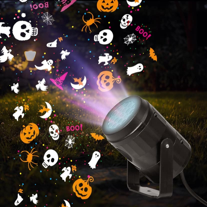 Halloween Projector Lights Outdoor/Indoor, Led Lights Projector Waterproof for Gift Halloween Decorations, Holidday Projector Home Party Light Show for Halloween (Halloween Light)