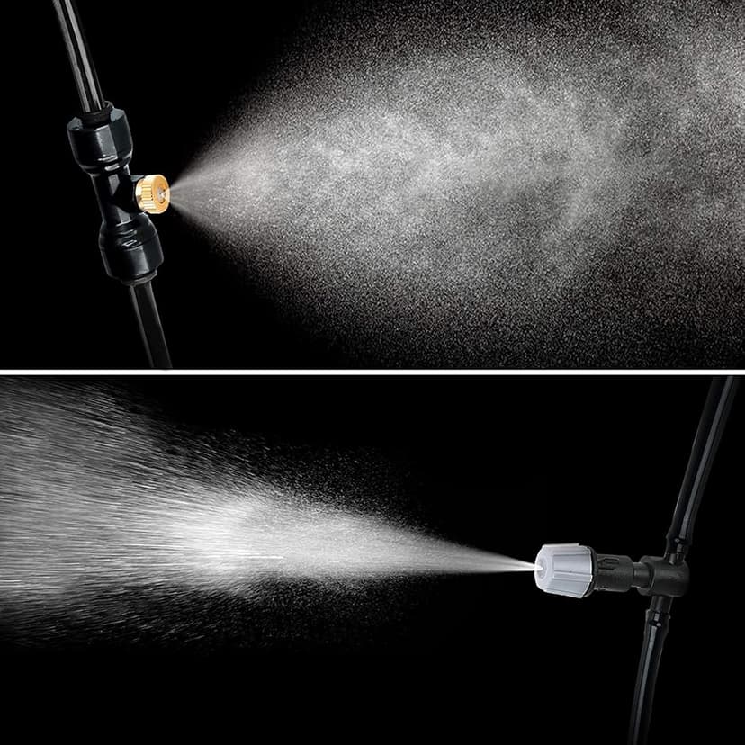 Bonviee Misters for Outside Patio, 75FT (23M) Patio Misting System, Outdoor Misters for Patio Cooling, 28 Brass Mist Nozzles, 3/4" Adapter, DIY Water Misters for Cooling Outdoor Garden Greenhouse