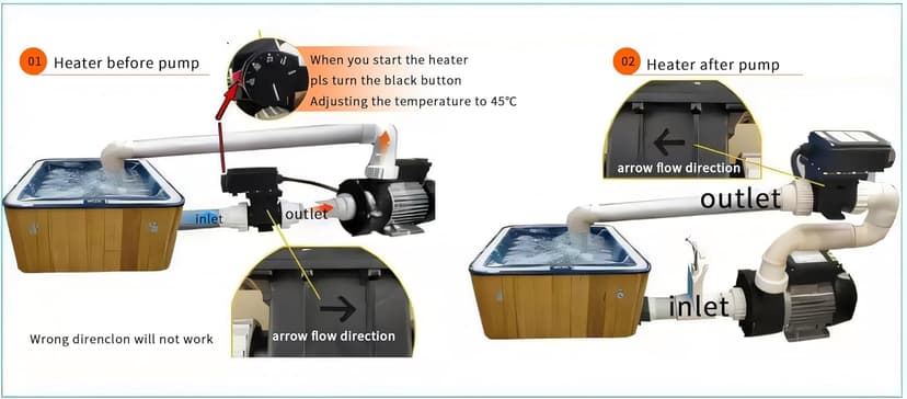 UCEDER Hot Tub LX H20-Rs1 Thermostat 110V 2kw with Adjustable Temperature Thermostat for Some hot tubs,Underground Small Pool &Bathtub（Suggest Connect 20A Adapter or Breaker