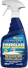 STAR BRITE Ultimate Fiberglass Stain Remover - Easy-to-Use Marine Grade Solution to Eliminate Tough Rust, Leaf & Waterline Stains for Boats and More - Maximum Cleaning Power Gel Spray