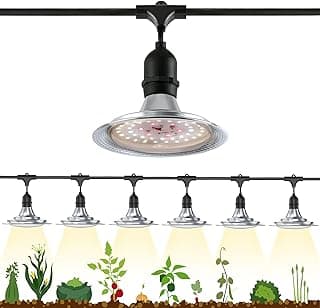 Espird Outdoor Grow Light, 6-Light Greenhouse String Grow Light, Waterproof Plant Growing Lamps, UL Certified LED Grow Lights for Greenhouse Garden, 21.3FT Full Spectrum Light for Veg Seedling Flower