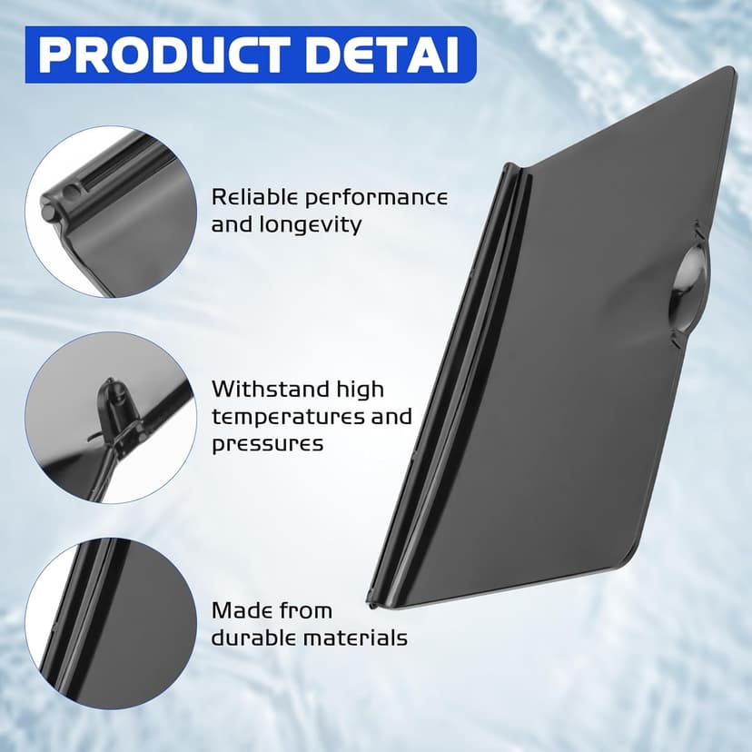 009487F Pool Heater Cover Control Bezel Compatible with Raypak Models RP2100, R185B, R265B Pool heaters, 206-407 Pool Heater Replacement Parts, Black