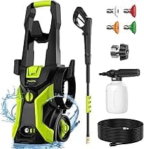 Electric Pressure Washer - 4200 Max PSI 2.5 GPM Power Washer with 4 Quick Connect Nozzles, Foam Cannon, 1800-Watt High Pressure Washer for Cars, Decks, Driveways, Home, Patios