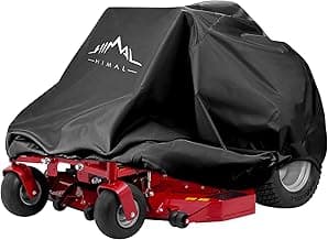 Himal Outdoors Zero-Turn Mower Protector, Heavy Duty 600D Polyester Oxford, UV Protection Universal Fit with Drawstring & Cover Storage Bag, Tractor Cover Up to 60" Decks