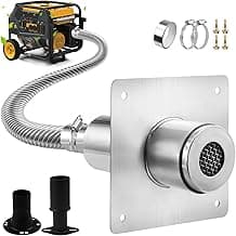 2025 Upgraded Generator Exhaust Silencer Kit Stainless Steel Muffler with Insulated Through-Wall Mounting Plate - Universal Adapters for Most Portable Generators - Efficient Noise Reduction