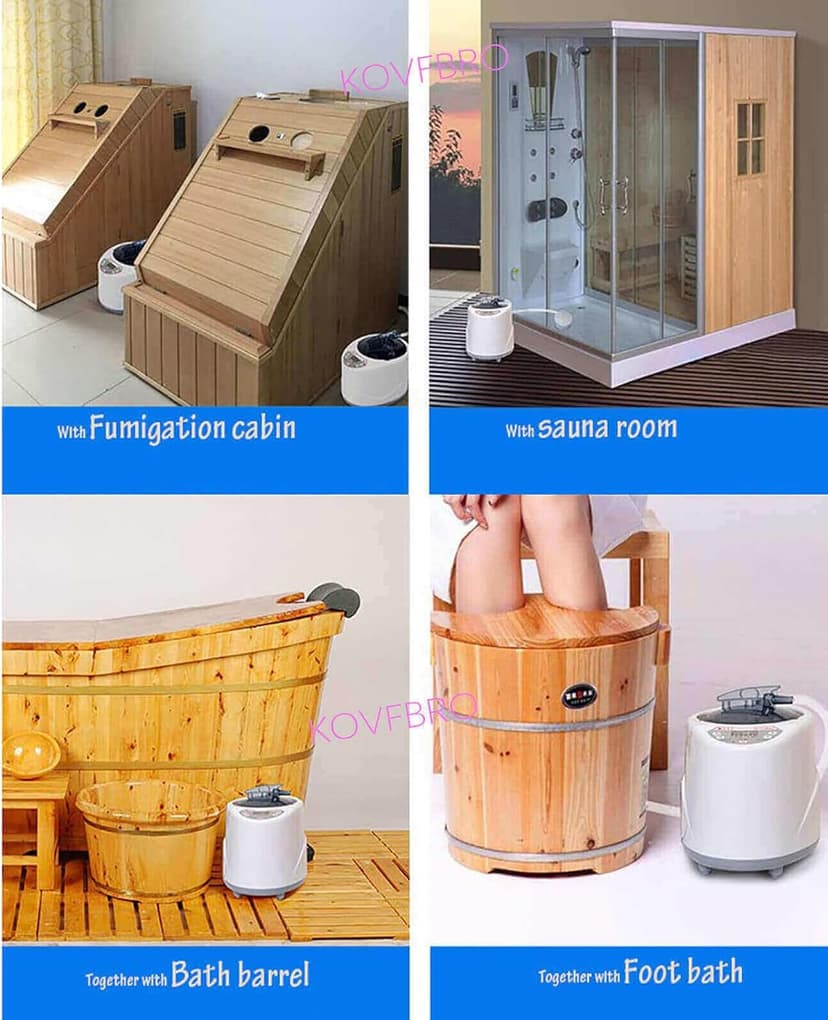 Portable Sauna Steamer Machine for Home Use, Personal Sauna Pod with Fast Heating, Adjustable Steam Settings, Quiet Operation, Ideal for Relaxation, Detox, and Skin Care, Fits Most Sauna Tents