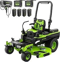 Greenworks 80V 60" Zero Turn, (2) 12.0Ah + (4) 8.0Ah Batteries + Wall Charger