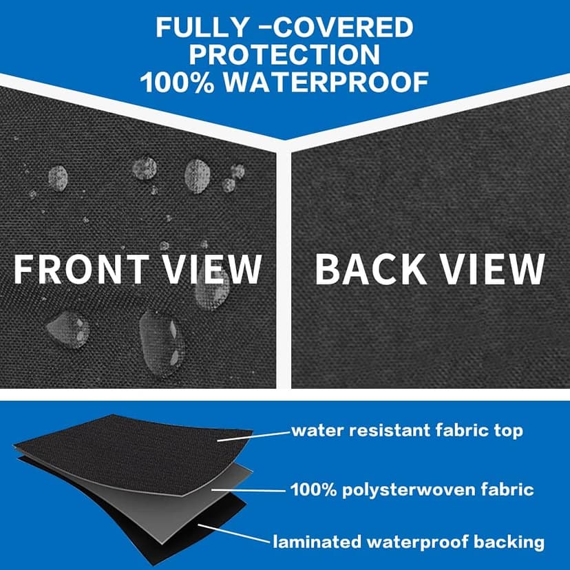 Stanbroil Patio Heater Cover, 600D Oxford Fabric Outdoor Patio Heater Covers with Zipper, Waterproof, Black/Camel, 95'' Height x 34" Dome x 18.5" Base