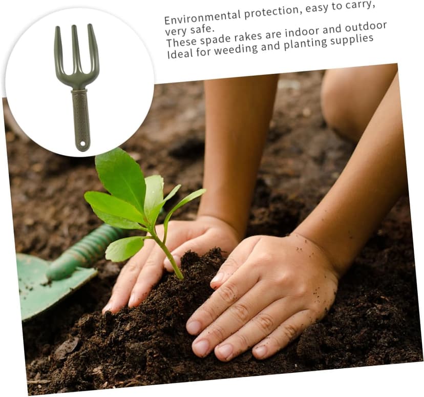 BESPORTBLE Professional Grade Gardening Hand Tools Iron Fork Ergonomic Handle for Weeding Soil Loosening