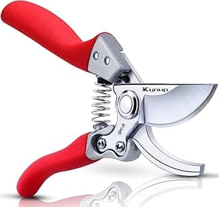 Kynup Pruning Shears, Gardening Pruners Scissors, Professional Bypass Hand Shears Heavy Duty, Pruners for Gardening, Garden Clippers, Hedge Shears, Garden Tools(Red)